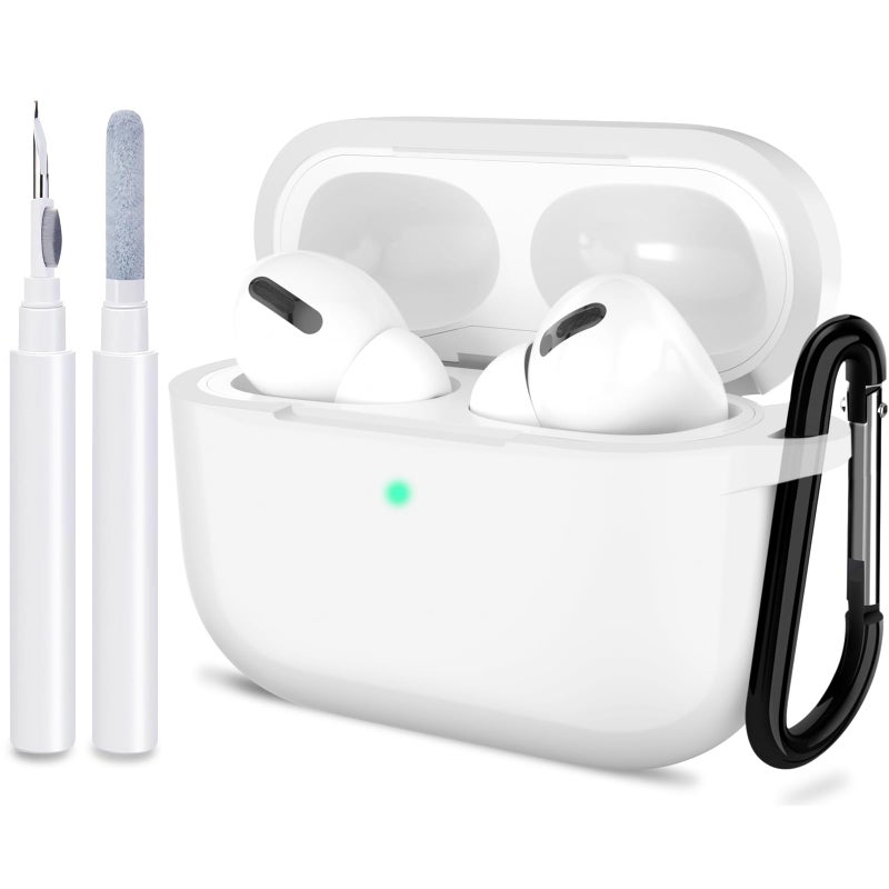 ATUAT for AirPods Pro 1st/2nd Generation Case Cover, Protective Silicone Skin Accessories with Keychain for Women Men for Apple AirPods Pro 2019/2022 Charging Case,Front LED Visible-Clear - Image 1
